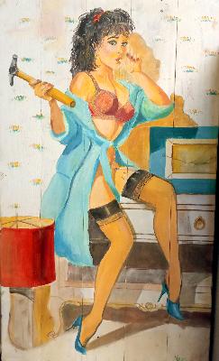 artiste peintre france,tableaux rigolos,cr&eacute;ations artitiquespin up,,d&eacute;cors peint,artisan d'art,d&eacute;coratrice,,d&eacute;cors peints