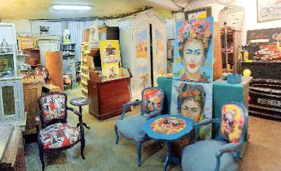 eco design,meubles relook&eacute;s,upcycling,tapisserie d'ameublement,d&eacute;cors peints